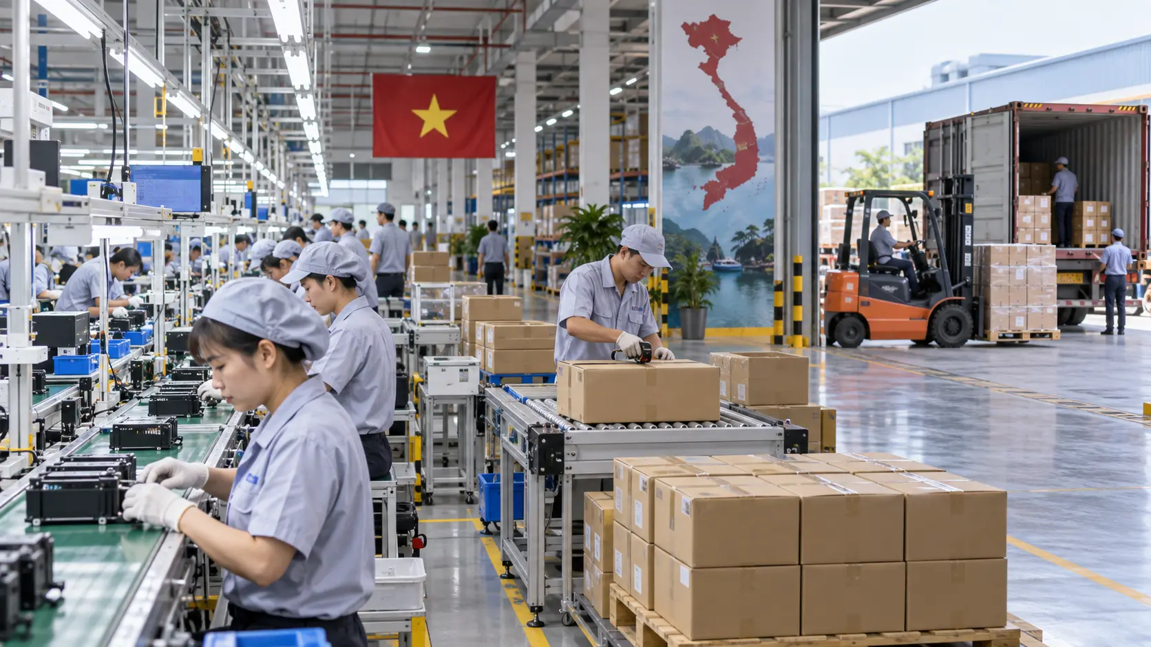 越南公司工厂生产仓储员工和出口物流运营