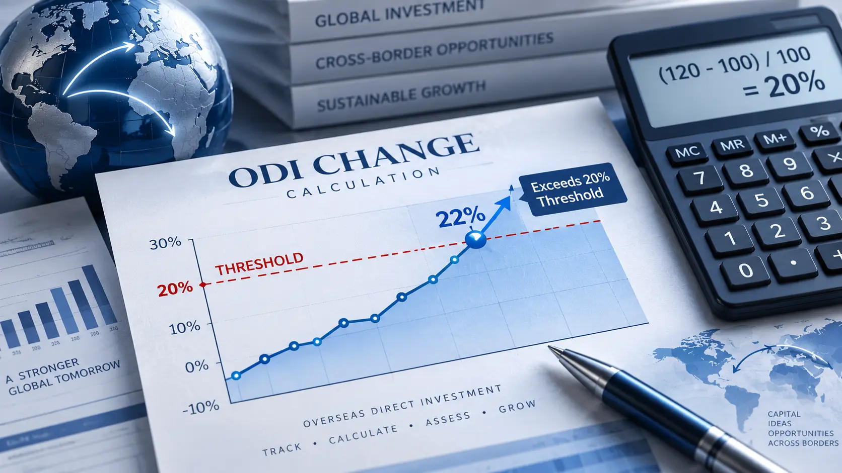 ODI中方投资额变化达到20%时的计算与变更判断